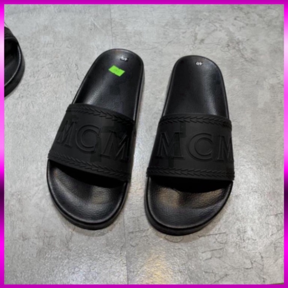 1994 UNI LOVE Dép Nam Mcm Đế Cao Su Chữ Dập Nổi - Dép Quai Ngang MCM Chữ Nổi Cho Nam boutique Xmenshop vvvvv ABCC 2001