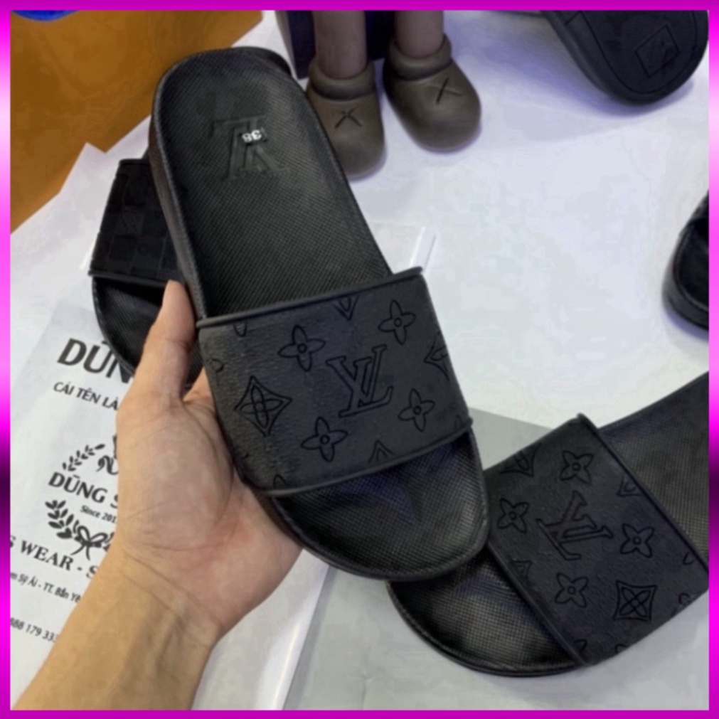 1994 UNI LOVE FREE SHIP  Dép lê Lv hoa chìm ô dập ảnh thật - Dép lê nam quai cao su đẳng cấp DL83 vvvvv ABCC 2001