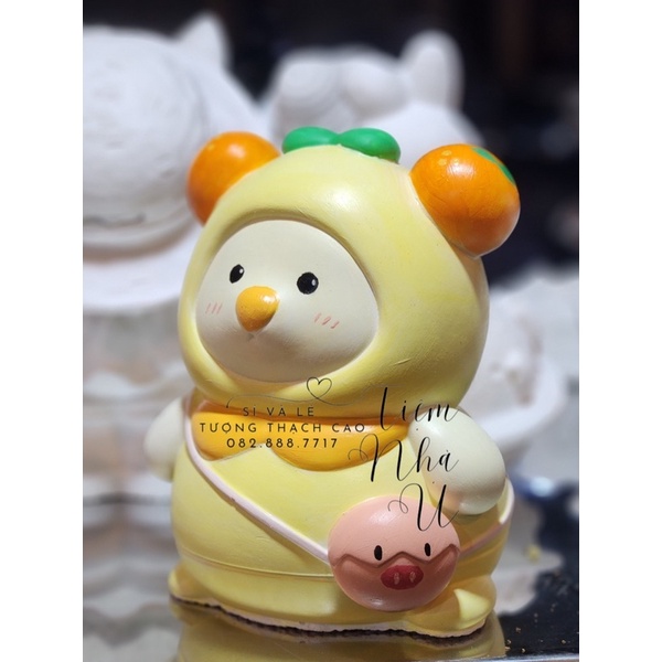 Tô tượng gấu đeo túi size lớn kèm màu acrylic cho bé
