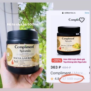 Ủ tóc ỚT, MÙ TẠT giúp mọc tóc giảm rụng HOT THERAPY Compliment 500ML