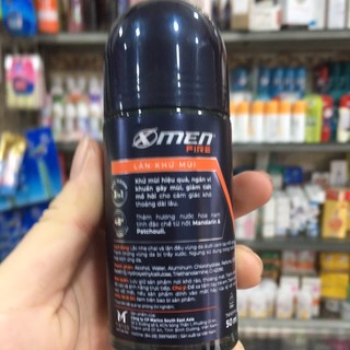 Lăn khử mùi X-Men Fire Active chai 50ml
