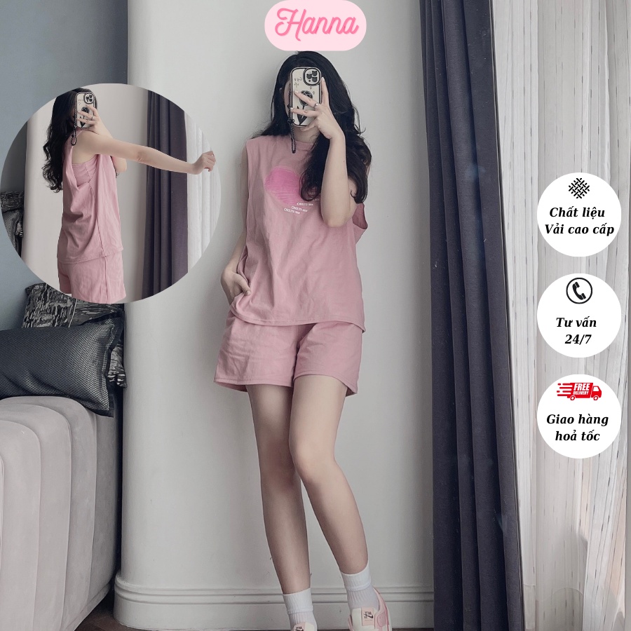 Set bộ đồ ngủ nữ mùa hè gồm 3 món chất liệu cotton cao cấp mềm mát free size dưới 60kg
