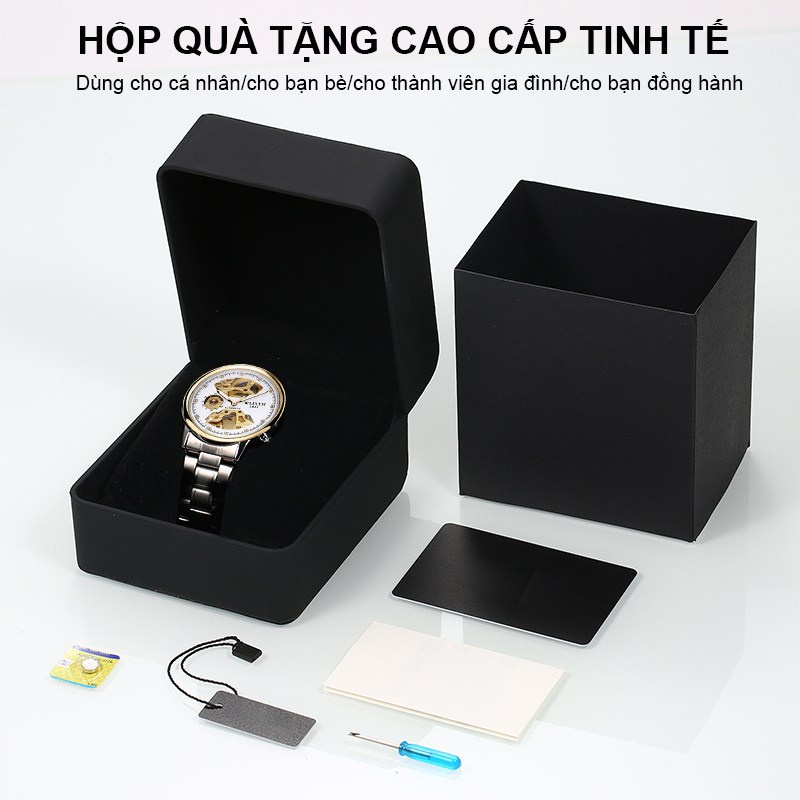 Đồng hồ cơ nam automatic dây da chống nước seiko chính hãng đồng hồ nam dây thép đồng hồ cơ