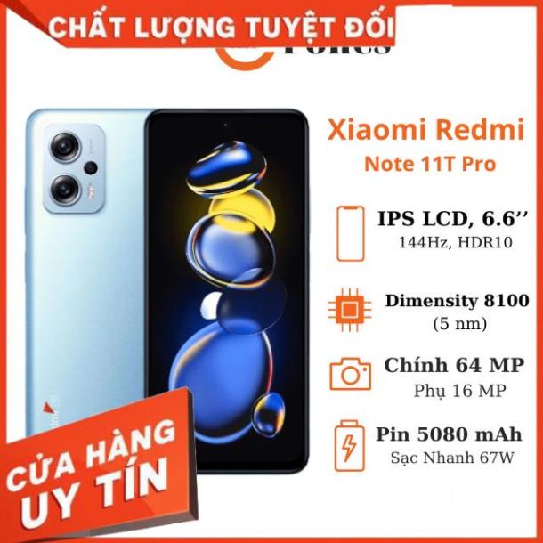 Điện thoại Redmi Note 11T Pro Nguyên Seal cấu hình chip MediaTek Dimensity 8100