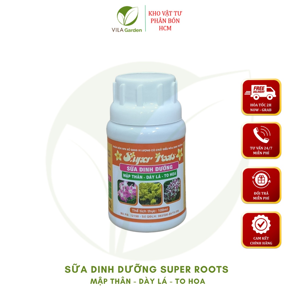 Sữa Dinh Dưỡng - SUPER ROOT - Phân Bón Lá Chuyên Dùng Cho Hoa Lan Cây Cảnh - 100ml