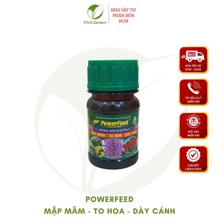 Phân Bón Lá PowerFeed - Mập Mầm To Hoa Dày Cành, Phân hữu cơ cá hồi (100ml)