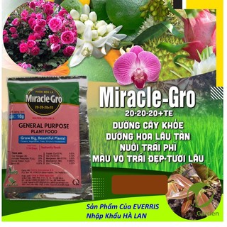Phân bón lá NPK Miracle Gro 20-20-20+Te, Miracle-Gro (gói 10g)