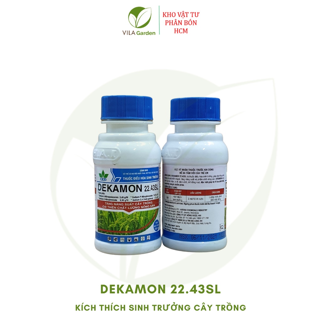Phân bón lá DEKAMON 22.43SL chai 100ml, phân bón lá kích thích sinh trưởng