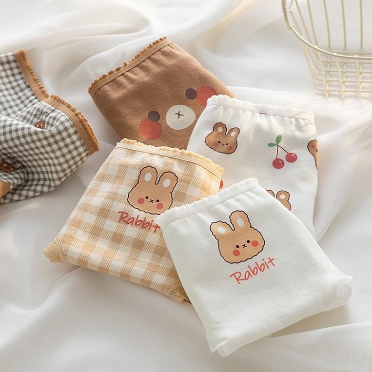 Quần Lót Nữ Cotton Thỏ Nâu Thời Trang Dễ Thương Myna 3388