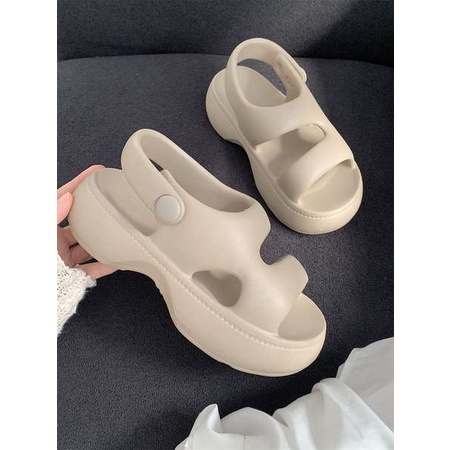 Dép sandal đế dày Mang giày La Mã đáy dày bên ngoài