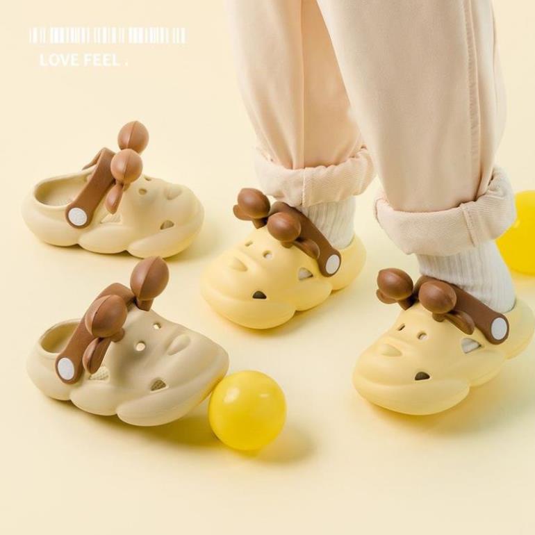 Dép croos cho bé 2-5 tuổi có quai và đế chống trượt hình hươu Melittdeer
