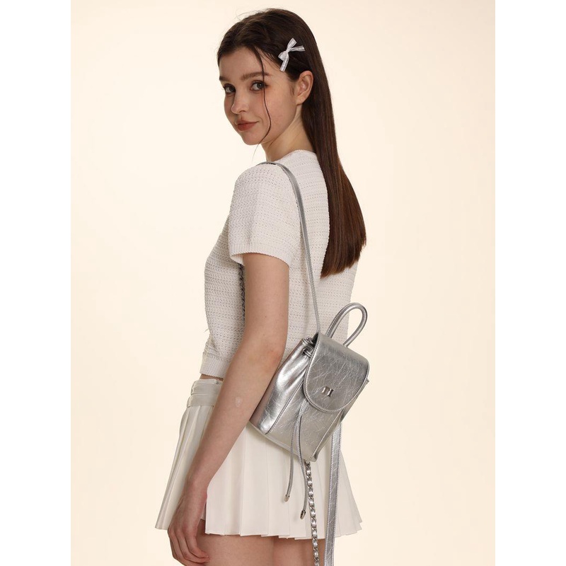 Áo Len Dệt Kim Ngắn Tay Cổ Chữ V Thắt Nơ Phong Cách bm Cho Nữ