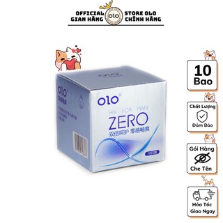 Bao cao su siêu mỏng olo 001 zero ha for man nhiều gel bôi trơn nội địa trung hộp 10 bcs