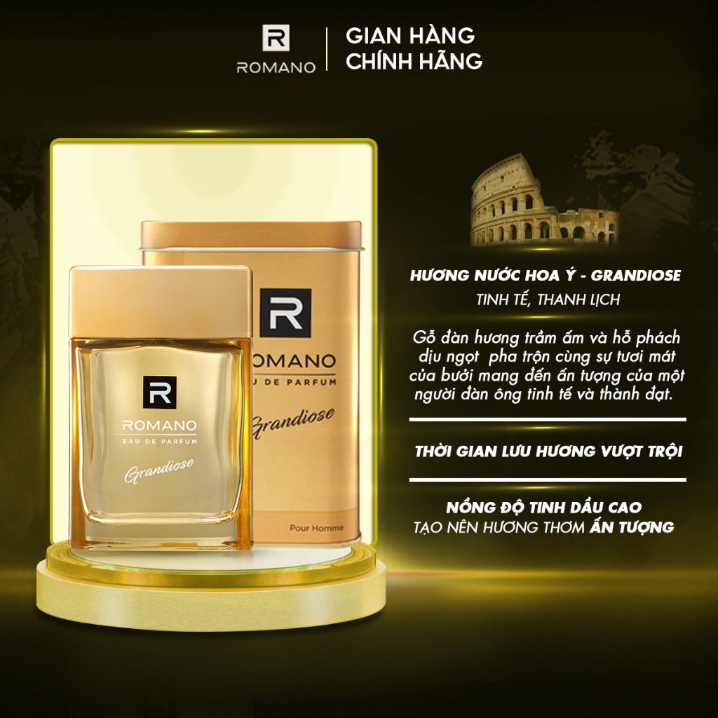 Grandiose Romano Unique Perfume Nước Hoa Cao Cấp Dành Cho Nam EDP