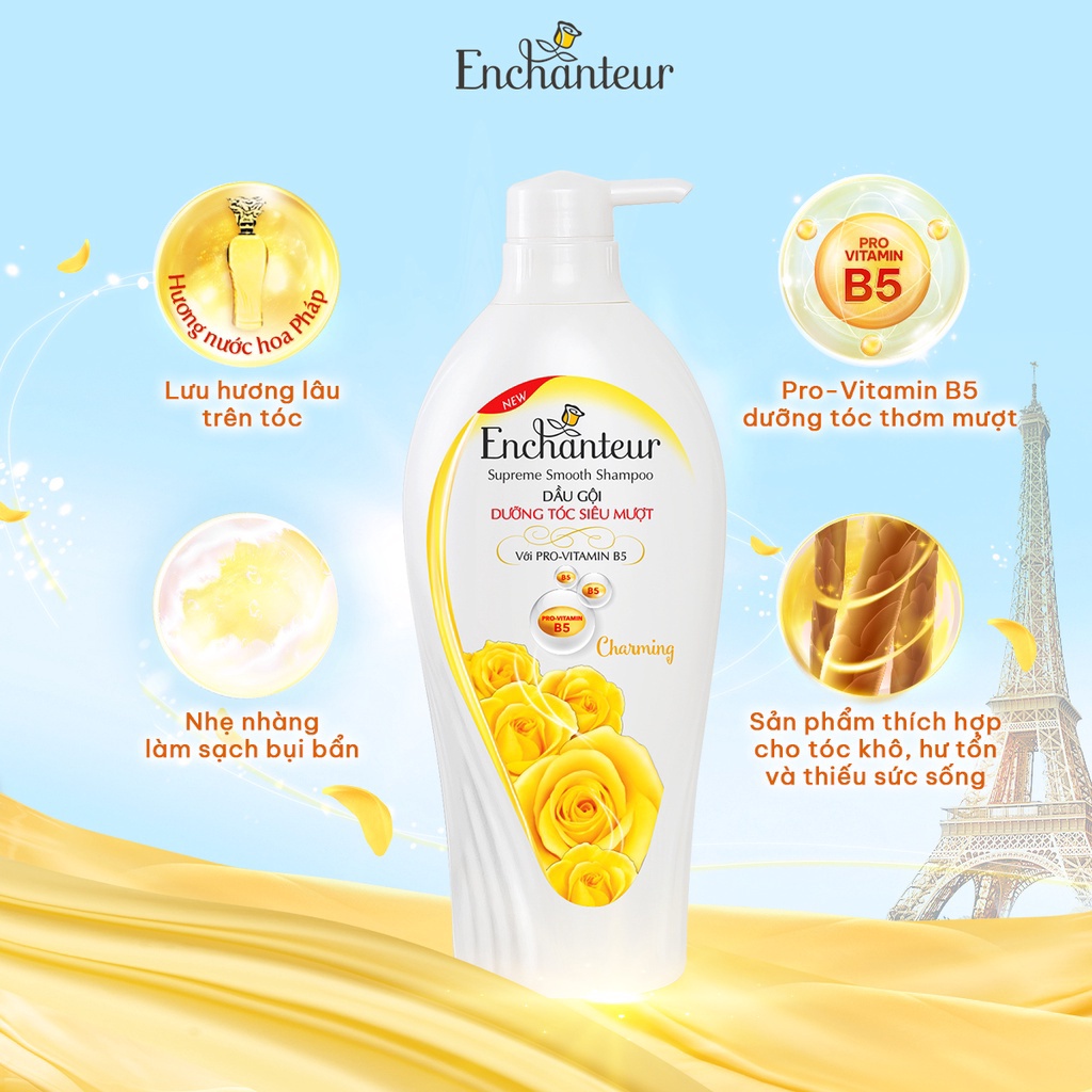 Combo Dầu gội Romano hương nước hoa Classic & Dầu gội nước hoa Enchanteur 650g/chai