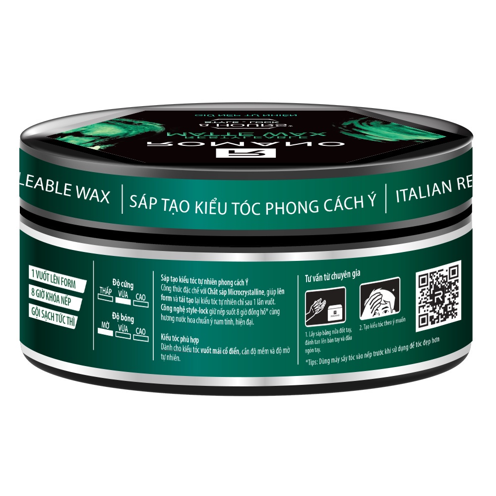 Sáp tạo kiểu tóc giữ nếp tự nhiên Romano Restyleable Matte Wax 68g/hộp