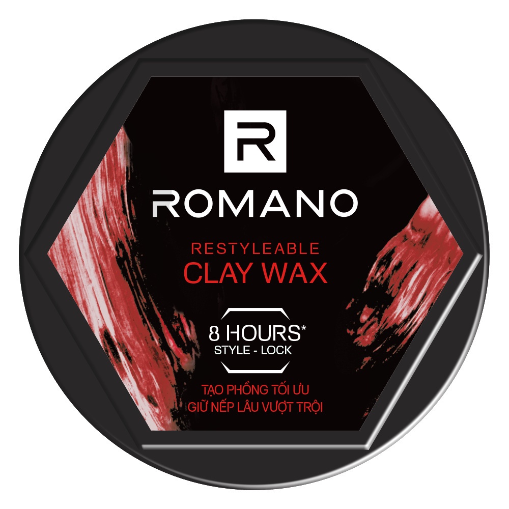 Sáp tạo kiểu tóc giữ nếp lâu vượt trội Romano Restyleable Clay Wax 68g/hộp