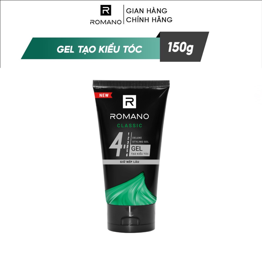 Combo 2 Gel vuốt tóc Romano Classic giữ nếp lâu và giữ nếp siêu cứng 150g/chai