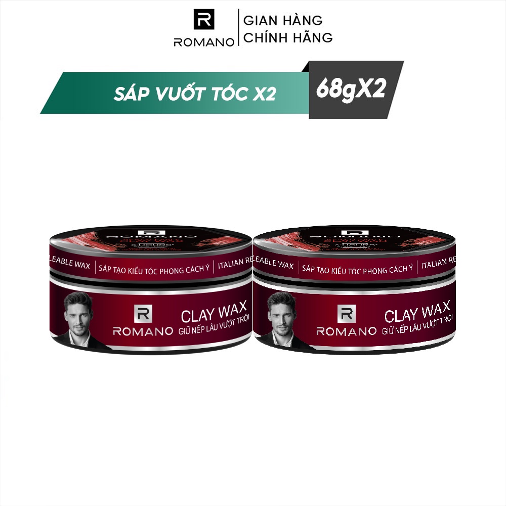 Combo 2 Sáp tạo kiểu tóc Romano Restyleable 68g/hộp