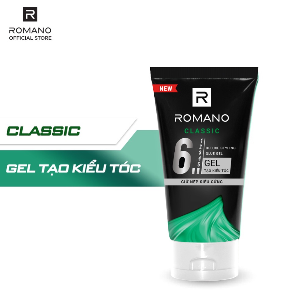 Combo 2 Gel vuốt tóc Romano Classic giữ nếp lâu và giữ nếp siêu cứng 150g/chai