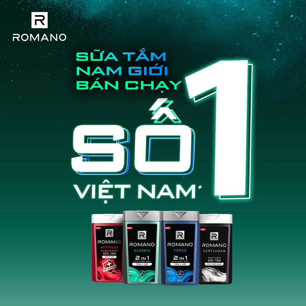 Sữa tắm Romano hương nước hoa 180g