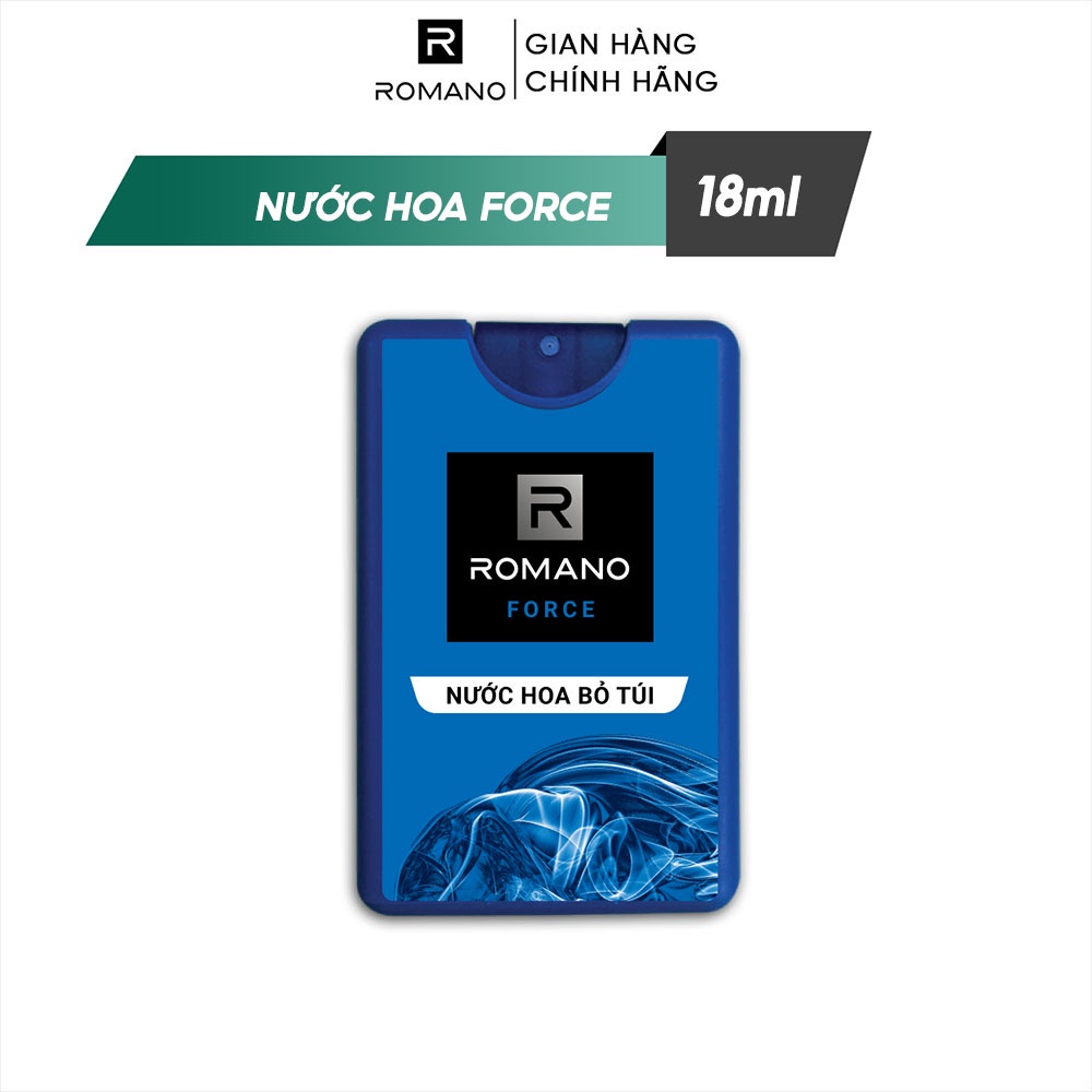 Nước hoa bỏ túi Romano hương Attitude/Classic/Force/Gentleman 18ml/chai - 4 mùi hương có sẵn