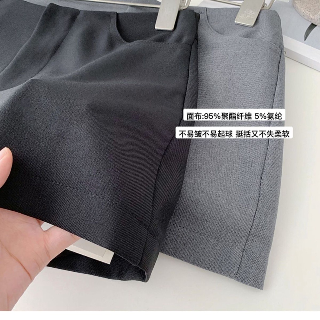 Jiashucheng Chân Váy Chữ a Ngắn Lưng Cao Màu Xám Chống Chói Dễ Phối Đồ Thời Trang Mùa Hè Kiểu Mới