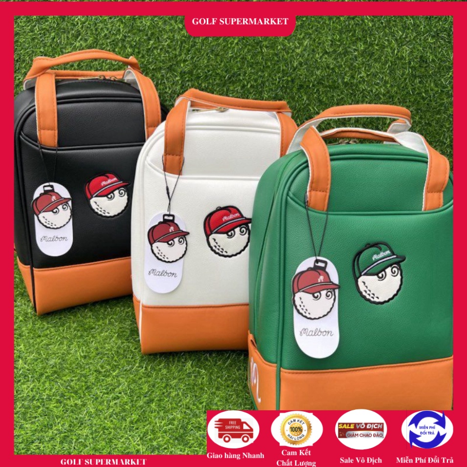 Túi Đựng Giày Golf Malbon Da PU Chống Nước