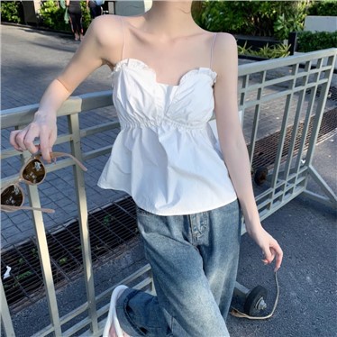 Jiashucheng Áo Ống Ngắn Nhỏ Thiết Kế Mùa Hè Cho Nữ Niche Nấm Mép