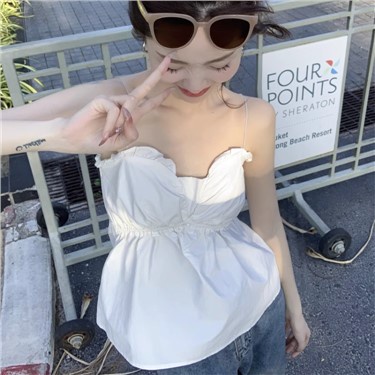 Jiashucheng Áo Ống Ngắn Nhỏ Thiết Kế Mùa Hè Cho Nữ Niche Nấm Mép