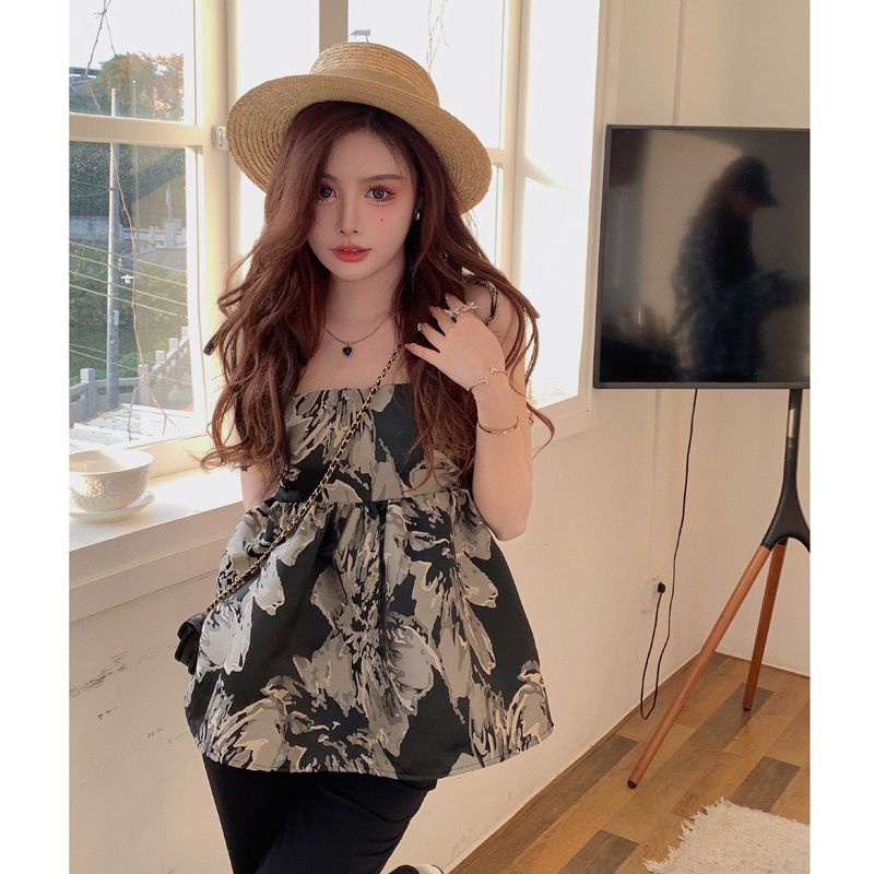 Jiashucheng Sanya Áo Hai Dây Thắt Nơ Xinh Xắn Thời Trang Đi Biển Mùa Hè Cho Nữ