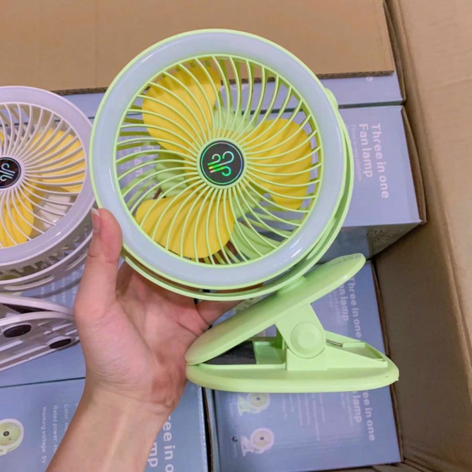 [ Hot Hot ] Quạt Tích Điện Để Bàn,Có đèn LED.Sử Dụng Pin Sạc, Quạt Mini Kẹp Bàn Chắc Chắn, Xoay 720 Độ .Bảo Hành 3 tháng | BigBuy360 - bigbuy360.vn