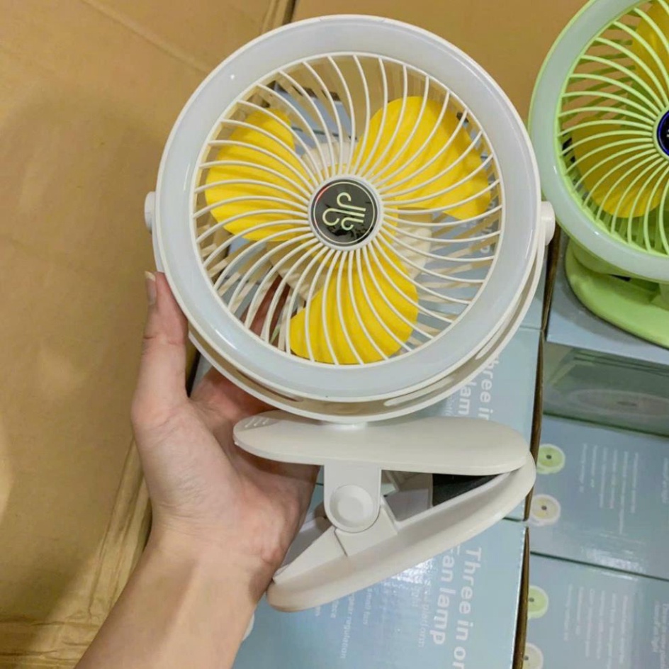 [ Hot Hot ] Quạt Tích Điện Để Bàn,Có đèn LED.Sử Dụng Pin Sạc, Quạt Mini Kẹp Bàn Chắc Chắn, Xoay 720 Độ .Bảo Hành 3 tháng | BigBuy360 - bigbuy360.vn