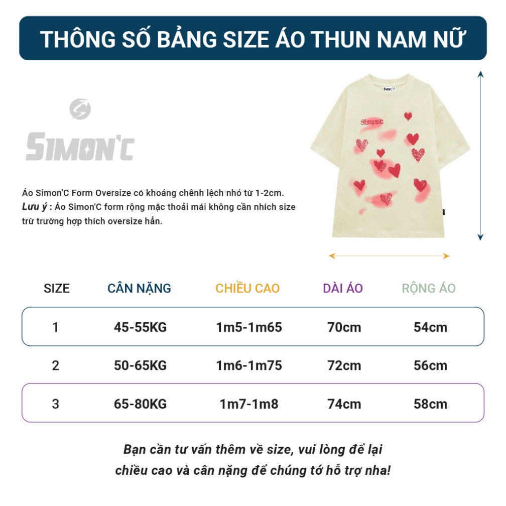 Áo Thun Simon'c Lovely tee - Trắng Cotton Nam Nữ Unisex Tay Lỡ Oversize Local Brand