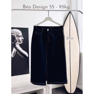 Chân váy Bigsize Béo Design - Chân váy giả jean bigsize