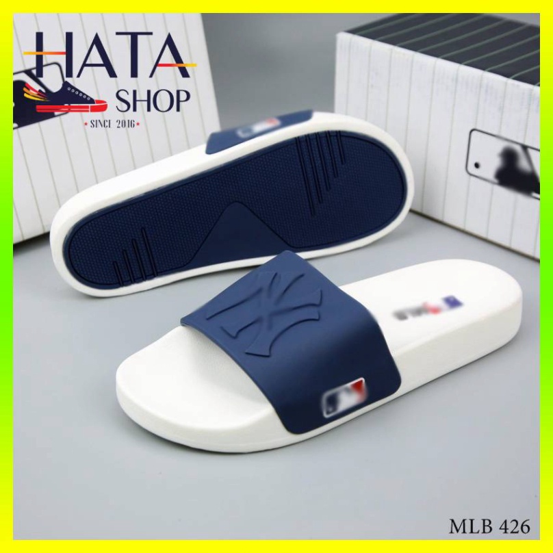 Dép Nam Nữ, Dép Quai Ngang Nam Nữ NY MLB Hot Trend, Dép Sandal - Đế Chống Trơn, Sang, Đẹp. BH 12 Tháng!