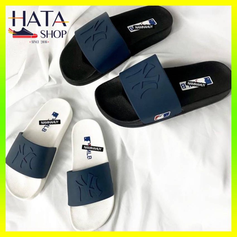 Dép Nam Nữ, Dép Quai Ngang Nam Nữ NY MLB Hot Trend, Dép Sandal - Đế Chống Trơn, Sang, Đẹp. BH 12 Tháng!