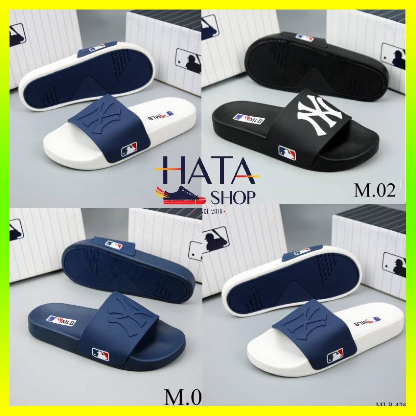 Dép Nam Nữ, Dép Quai Ngang Nam Nữ NY MLB Hot Trend, Dép Sandal - Đế Chống Trơn, Sang, Đẹp. BH 12 Tháng!
