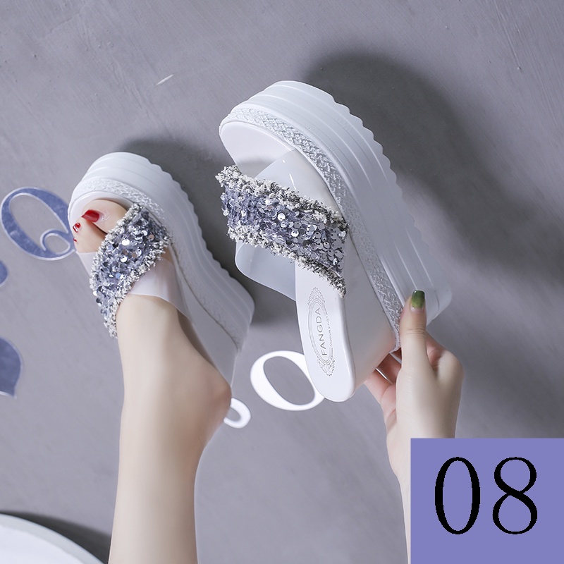 Dép Đế Xuồng Dày 12cm Thời Trang Mùa Hè Cho Nữ
