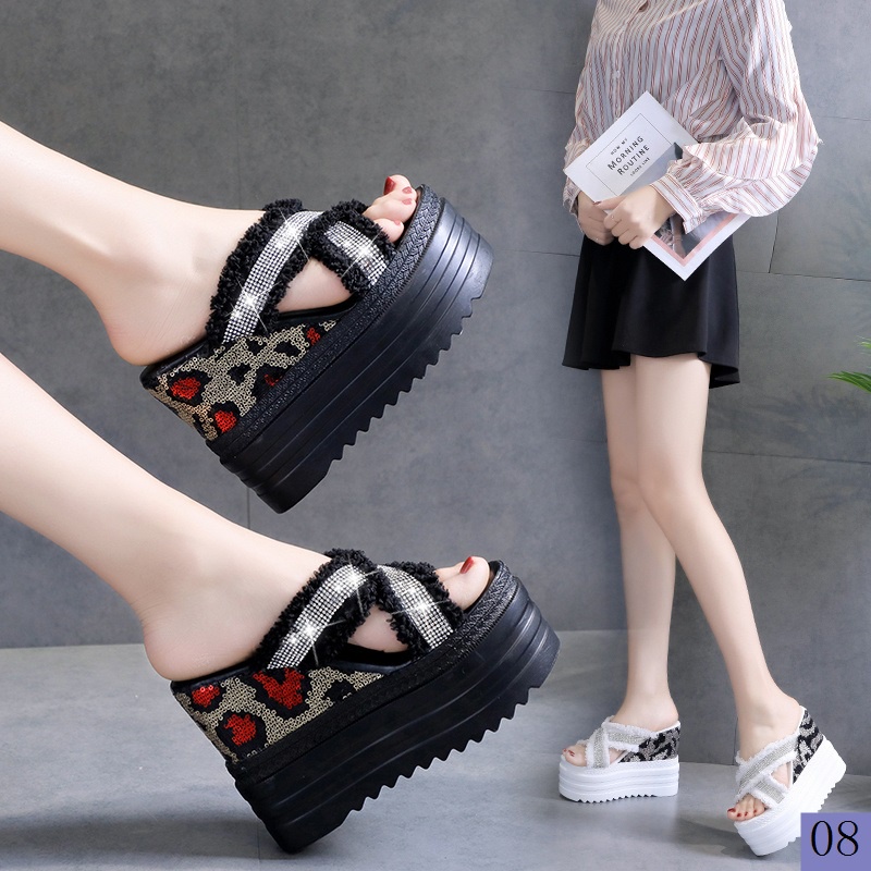 Dép Đế Xuồng Dày 12cm Thời Trang Mùa Hè Cho Nữ