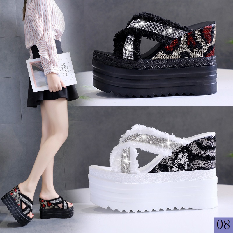 Dép Đế Xuồng Dày 12cm Thời Trang Mùa Hè Cho Nữ