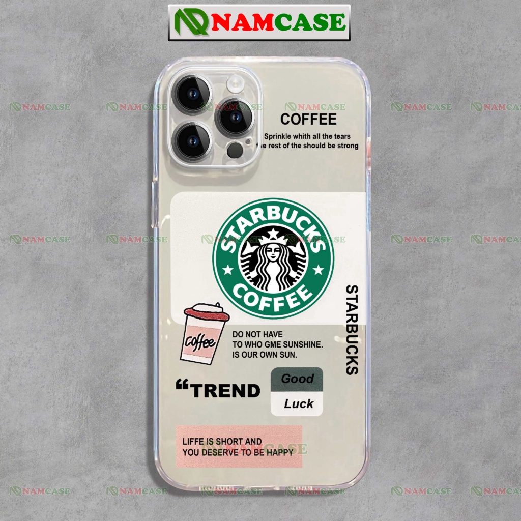 Ốp lưng iphone thương hiệu thời trang silicon trong suốt chống sốc cạnh vuông ip 6/6s/7/8/X/XS/11/12/13/14 Pro Plus Max