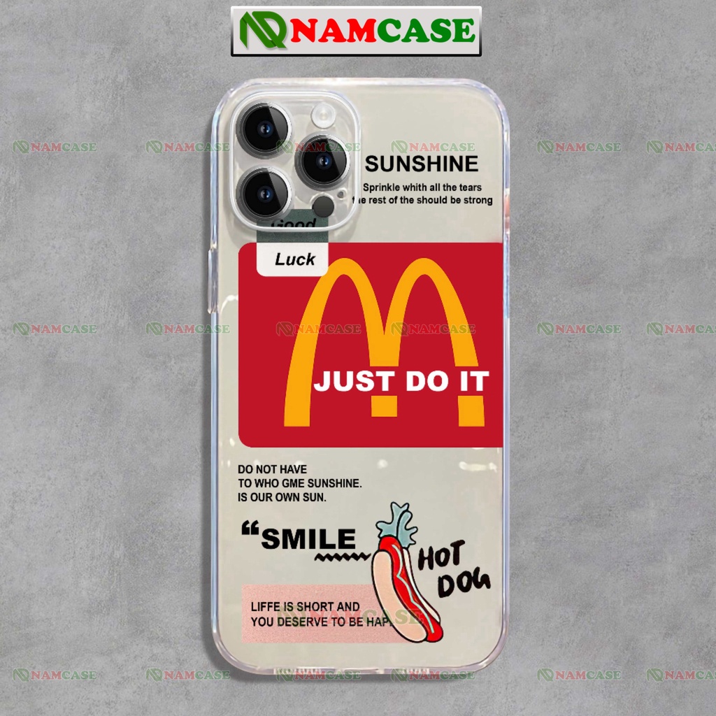 Ốp lưng iphone thương hiệu thời trang silicon trong suốt chống sốc cạnh vuông ip 6/6s/7/8/X/XS/11/12/13/14 Pro Plus Max