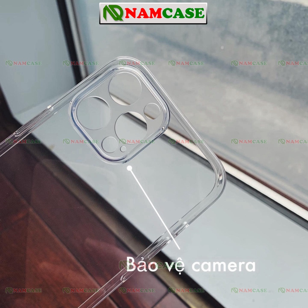 Ốp lưng iphone thương hiệu thời trang silicon trong suốt chống sốc cạnh vuông ip 6/6s/7/8/X/XS/11/12/13/14 Pro Plus Max