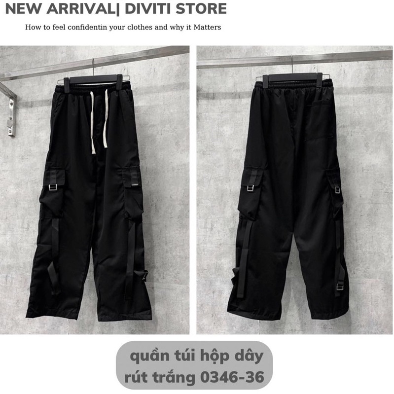 Quần túi hộp dây rút trắng 0346-36