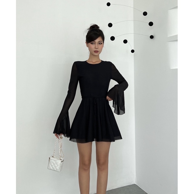 ĐẦM ROSE BLACK PINK ĐẦM ĐI TIỆC HỞ LƯNG VIIBODYSUIT