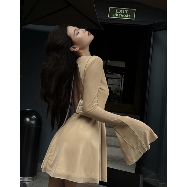 ĐẦM ROSE BLACK PINK ĐẦM ĐI TIỆC HỞ LƯNG VIIBODYSUIT