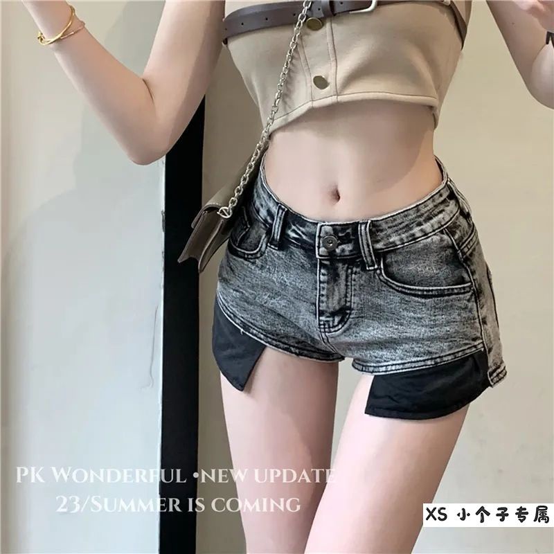 Quần Short Denim Lưng Cao Ống Rộng Thời Trang Mùa Hè Quyến Rũ Cho Nữ