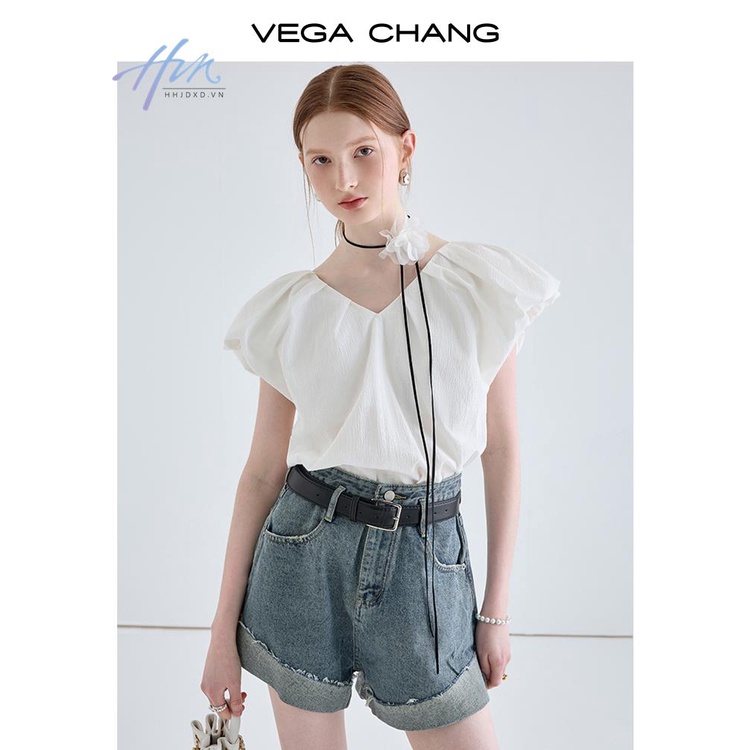 Áo Sơ Mi Tay Ngắn Phồng Thời Trang Mùa Hè 2023 Phong Cách Pháp Mới Cho Nữ