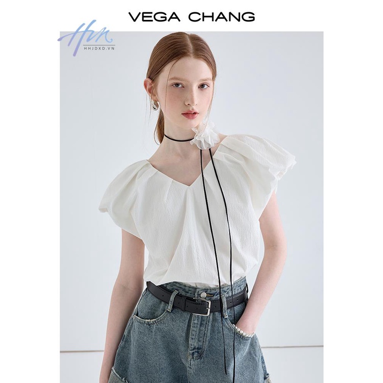 Áo Sơ Mi Tay Ngắn Phồng Thời Trang Mùa Hè 2023 Phong Cách Pháp Mới Cho Nữ